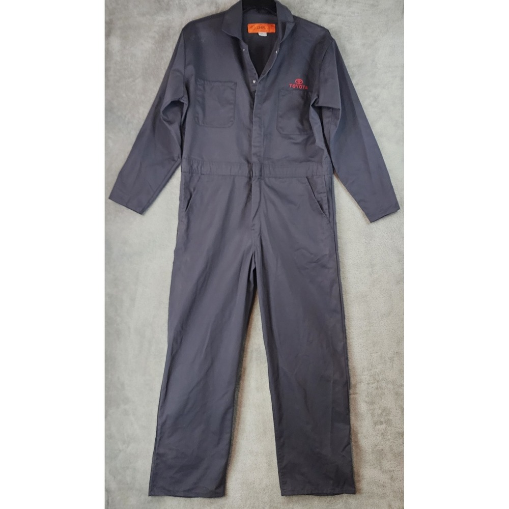 Cintas Toyota Mechanic Coveralls RG-42 Navy Blue Industrial Workwear Jumpsuit
